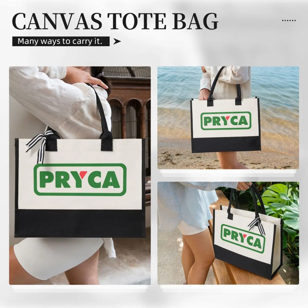 Pryca Logo Canvas Boodschappentas Bruiloft Decoratie Reis Trouwtas Beste Huwelijkscadeau