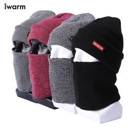 iwarm A three piece set of hats, scarves, and gloves for both men and women in winter. The plush and thick style is very warm