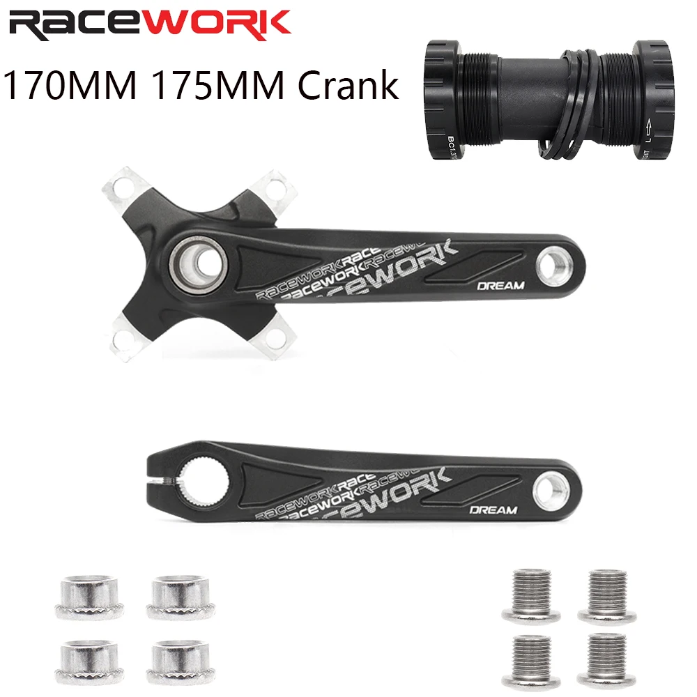 Racework Bicycle Crankset 104BCD 170MM 175MM Aluminum Alloy Crankset For MTB Bike Original Bicycle Parts