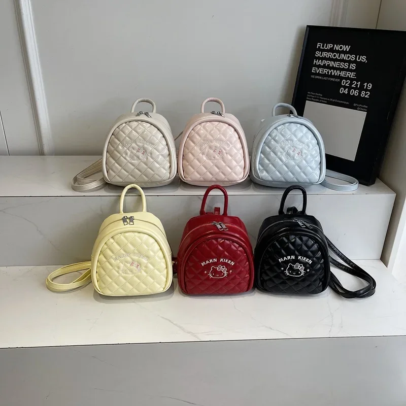 Plecak Hello Kitty Modny Przenośny Mały Plecaczek Nowy Dziewczęcy Plecak Ringge Śliczne Torby z Haftem z Kreskówek dla Kobiet