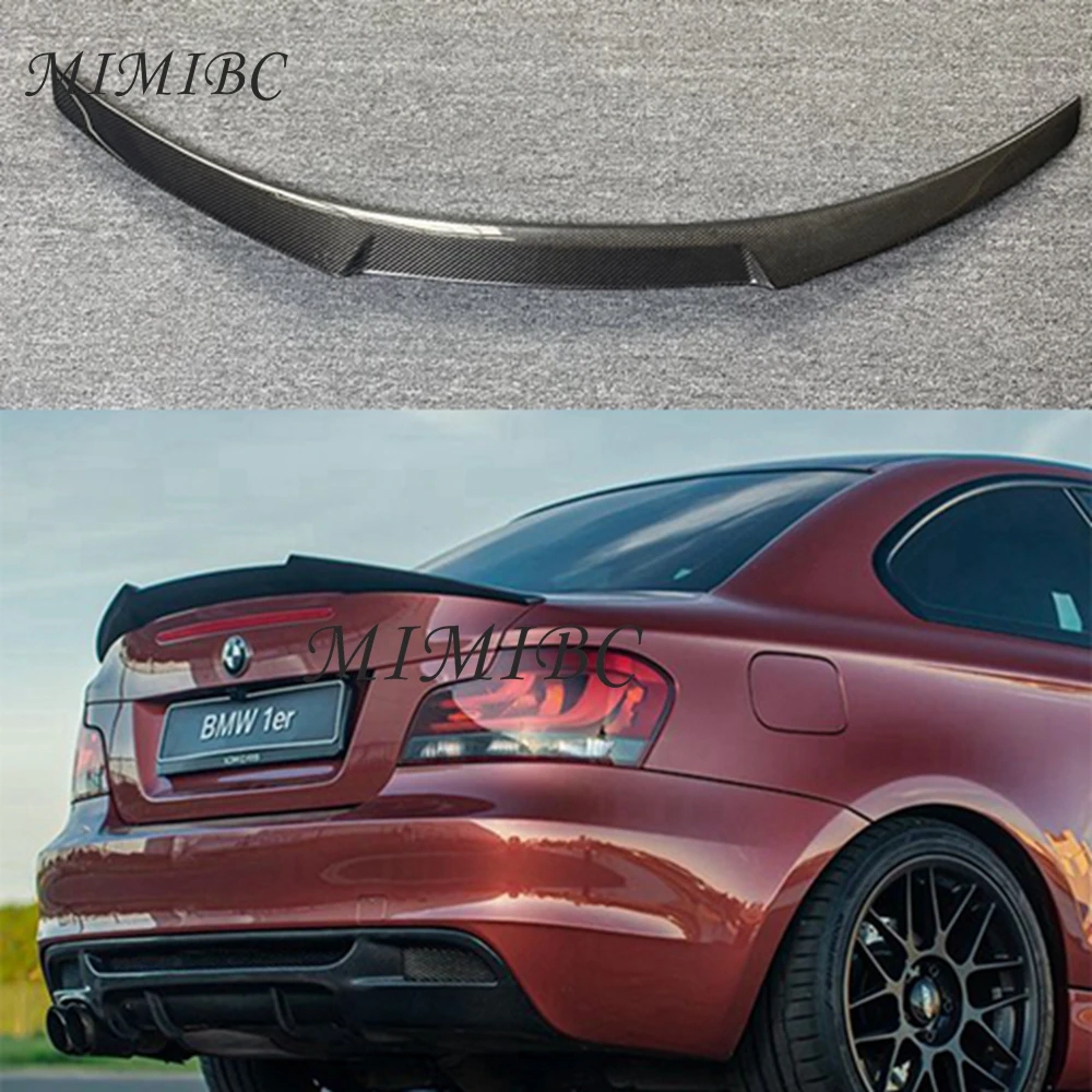 

FOR BMW 1 Series E82 Coupe Sedan M4 Style Carbon fiber Rear Spoiler Trunk wing 2007-2013 FRP Forged carbon