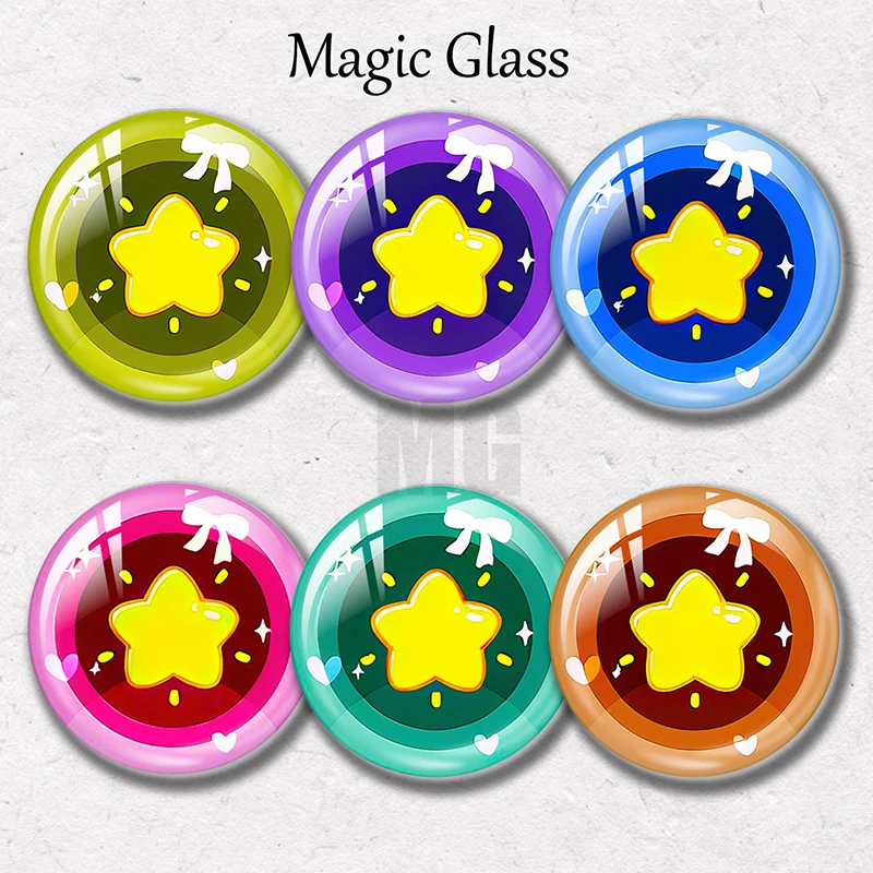 

8 мм 10 мм 12 мм 18 мм 20 мм 25 мм 30 мм 40 мм фото стекло кабошон узор круглый DIY ювелирные аксессуары камея сверкающий звездный бант