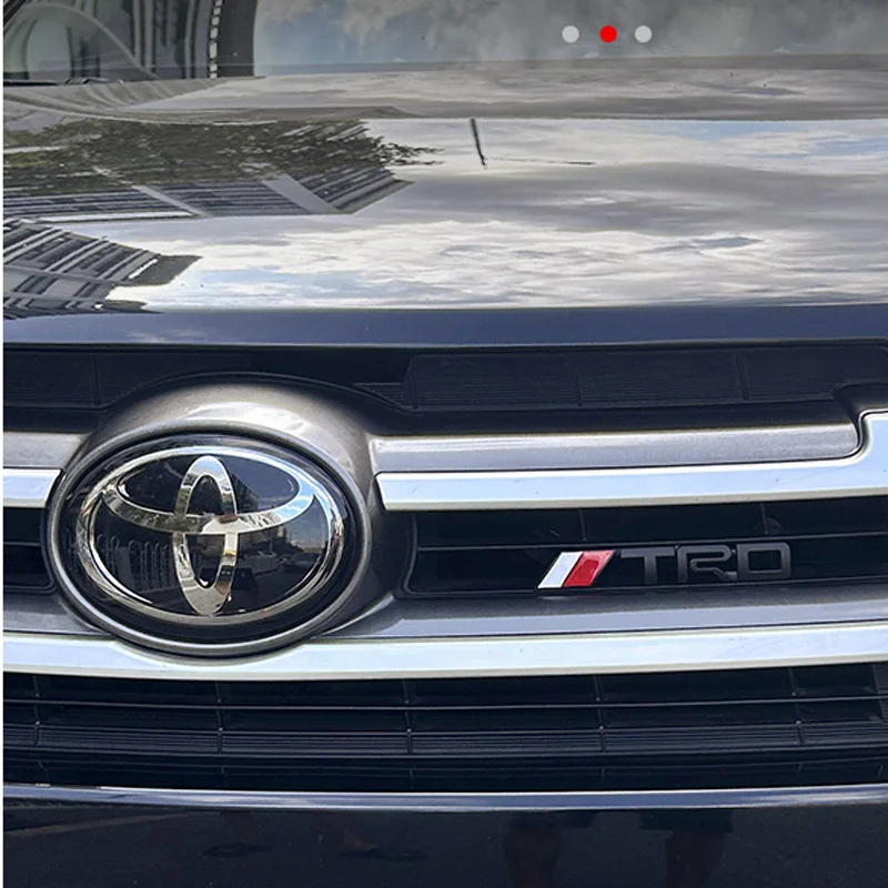 TRD Emblem Front Grille and 3D Metal Rear Badge for Toyota Highlander 2015 2016 2017 2018 2019 2020 2021