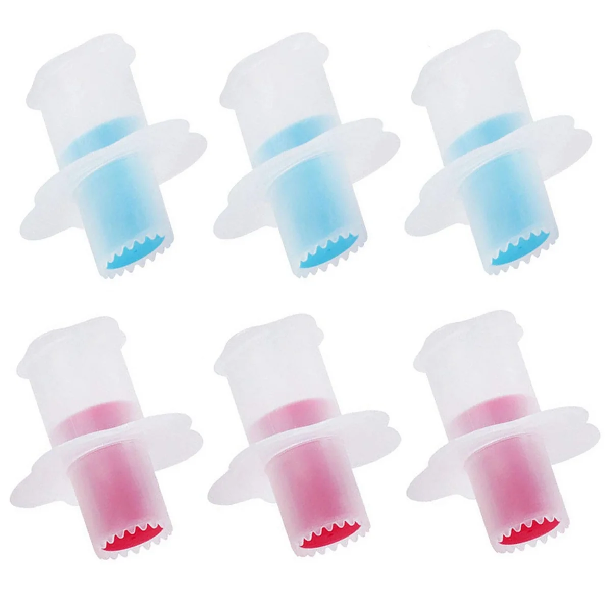 6 Pak Cupcake Plunjer Cutter Gebak Corer Plunjer Cutter Gebak Corer Decoreren Divider Cake Filler Tool,3 Rood + 3 Blauw