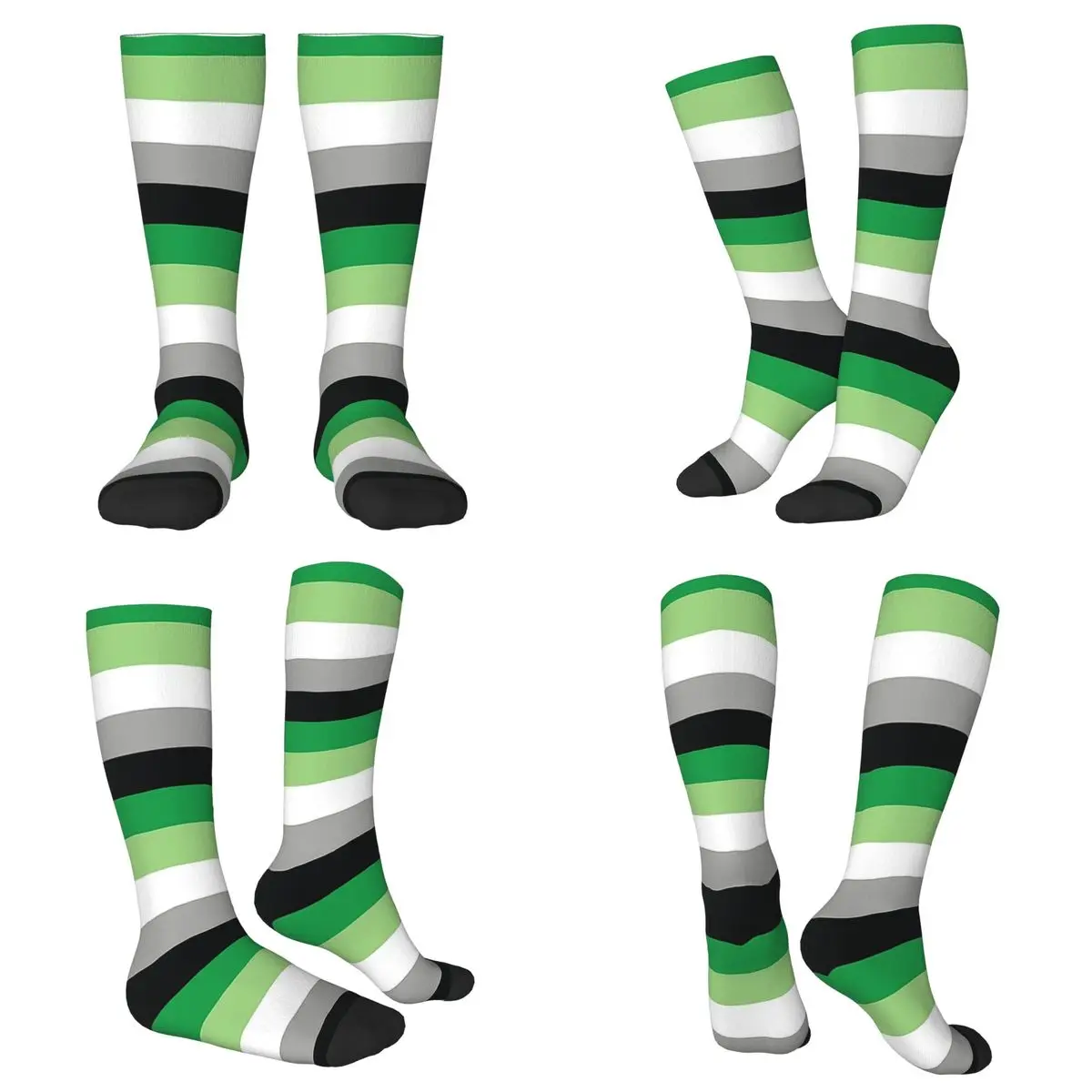 

Всесезонные носки с ароматическим прапором гордости, носки в стиле Харадзюку, забавные чулки для мужчин и женщин