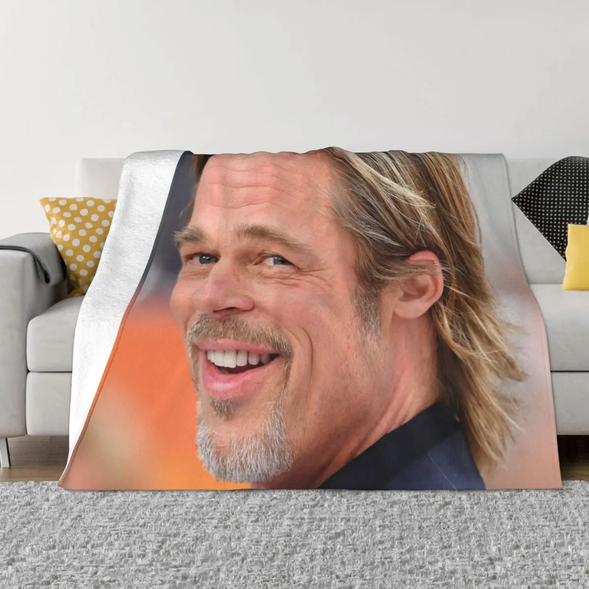 

Brad Pitt 000541 Bedroom pet blankets print blanket Blankets & Throws Home And Decoration Throw Blanket