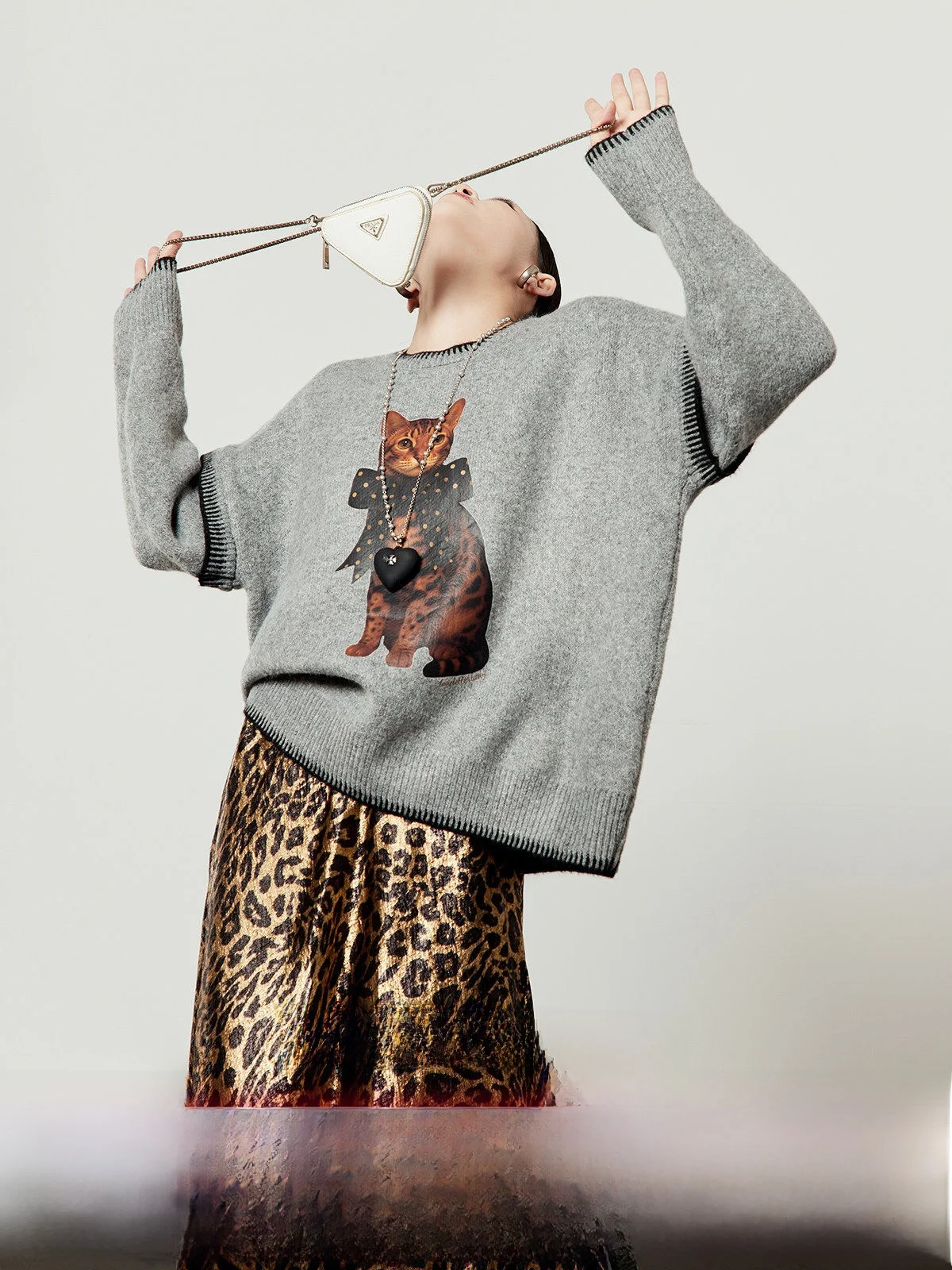 

ay Knitted Knot Sweater Women's Print Top Loose Fit Soft Material Vintage Sle Online Exclusive Autumn New Arrival