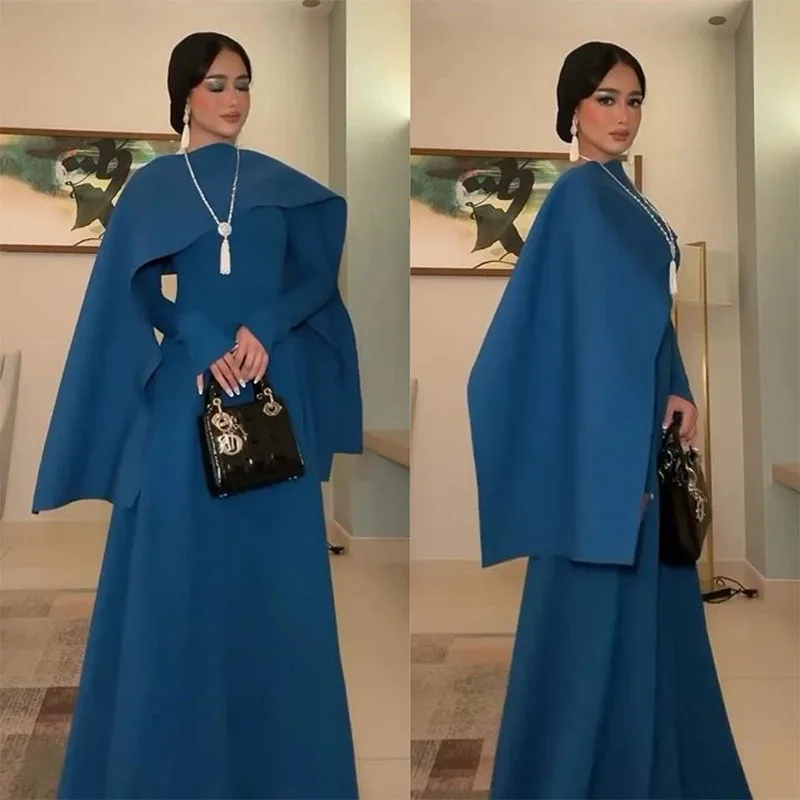 Elegante abito da ballo con collo alto a-line abiti da festa di nozze abito da sera lungo fino al pavimento Arabia saudita Custom Made 2024