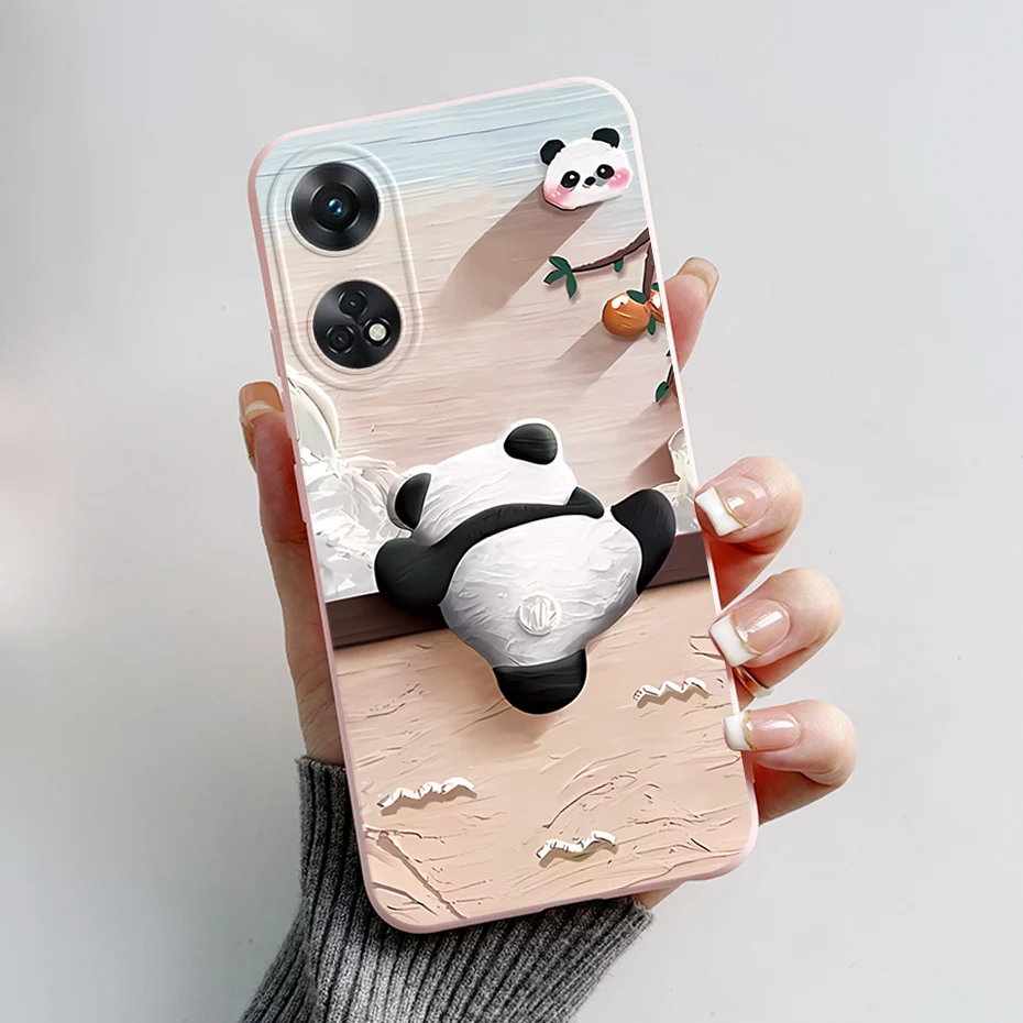 For OPPO Reno 8T 4G Case Panda Cover Slim Silicone Shockproof Bumper For OPPO Reno8 T CPH2481 Fundas For Reno8T 5G CPH2505 Coque