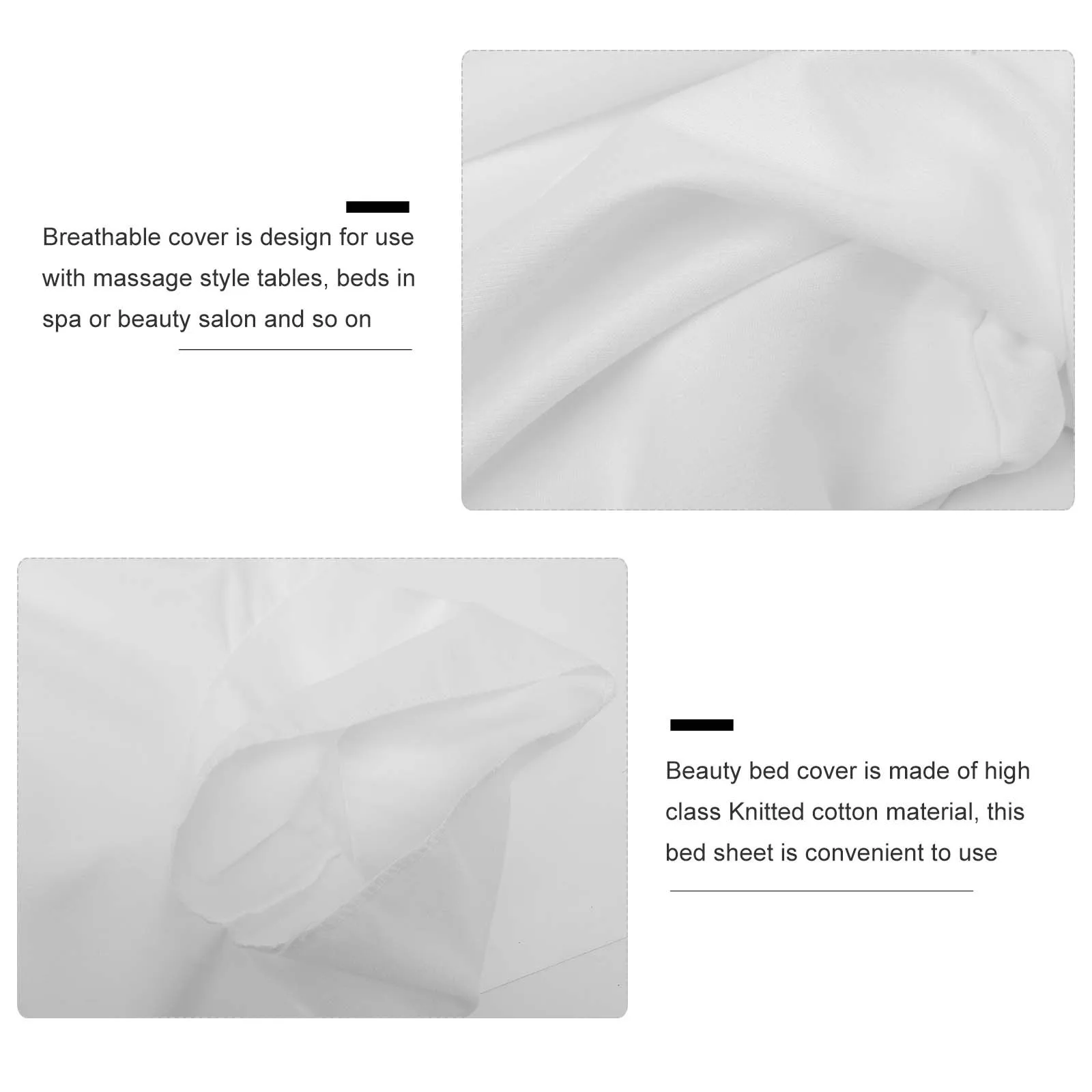 

Professional Massage Bed Cover Washable Soft Breathable Knitted Cotton Spa Couch Sheet with Face Hole Spa Couch Cover