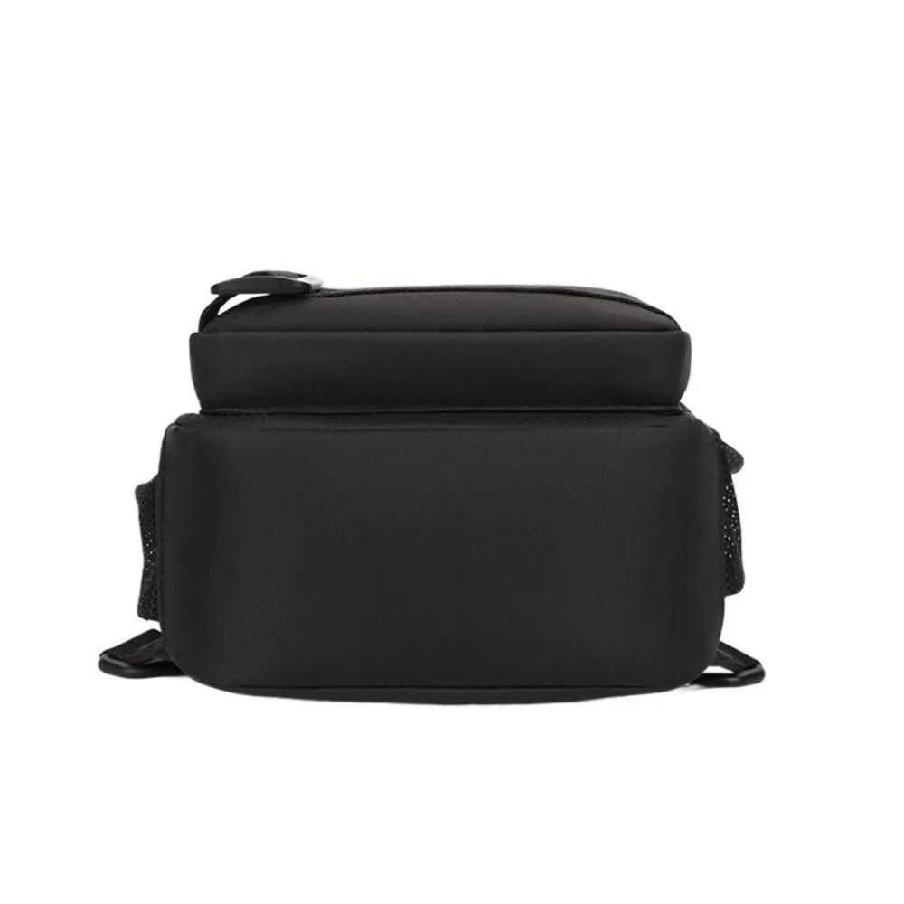 

Oxford Cloth Men Chest Bag Large Capacity Solid Color Sports Message Bag Multifunction Zipper Shoulder Crossbody Bag Outdoor