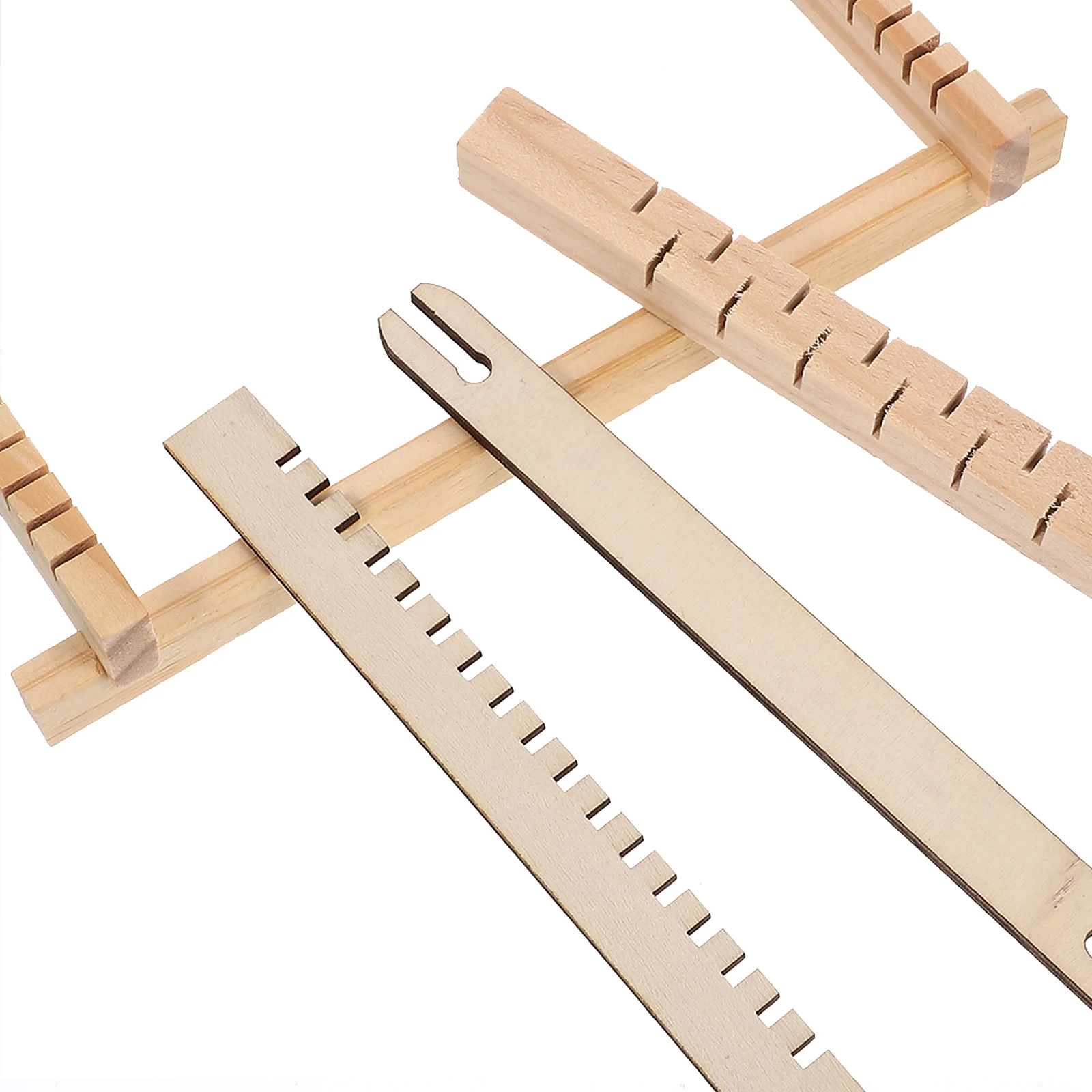 

Wooden Weaving Loom Kit DIY Handloom Tools Small Trumpet Machine Beginner Kids Toys Easy Cleanup Creativity Accessories