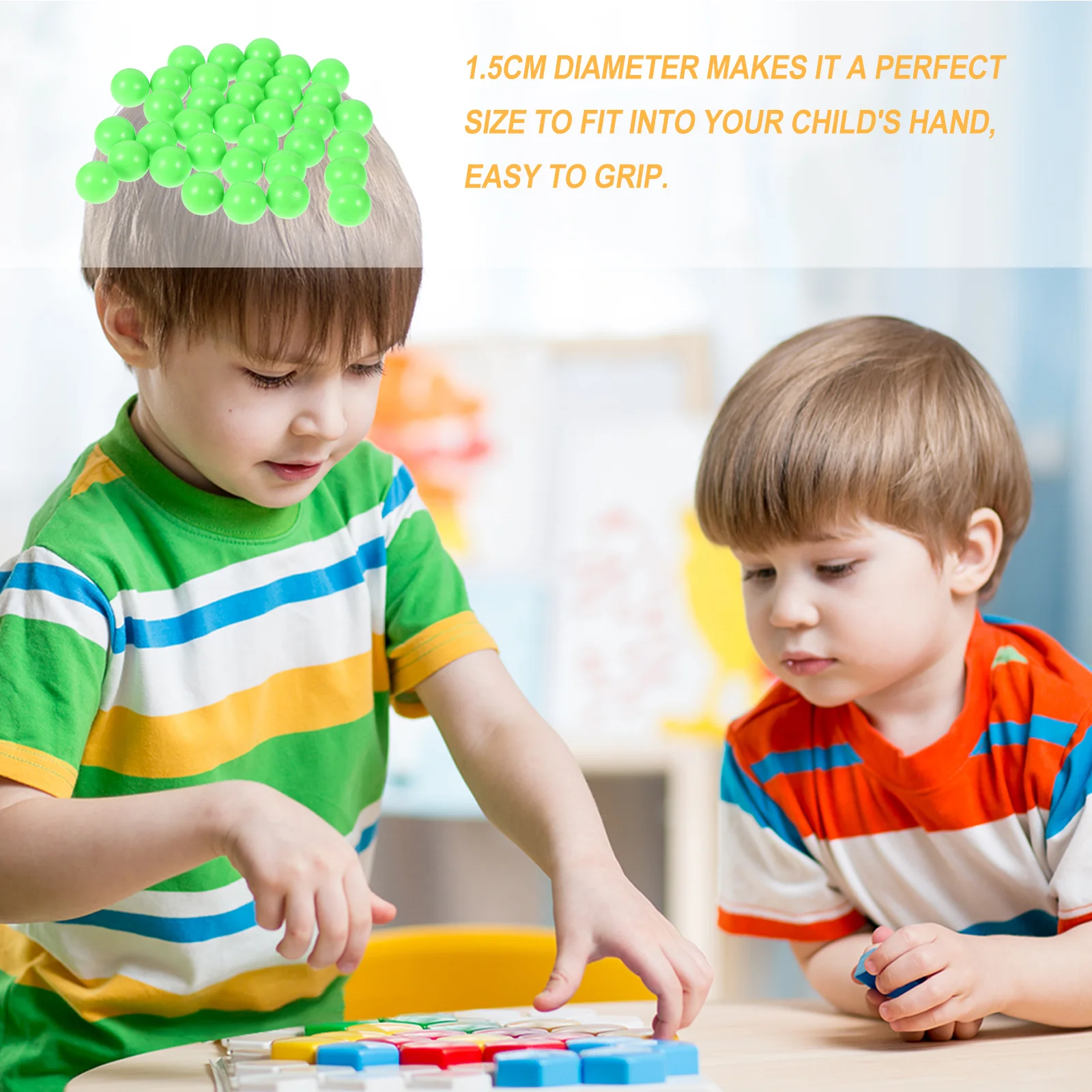 

100Pcs Colored Plastic Balls Bright Durable 15cm Diameter Counting Solid Balls Math Teaching Supplies Probability Learning Ball