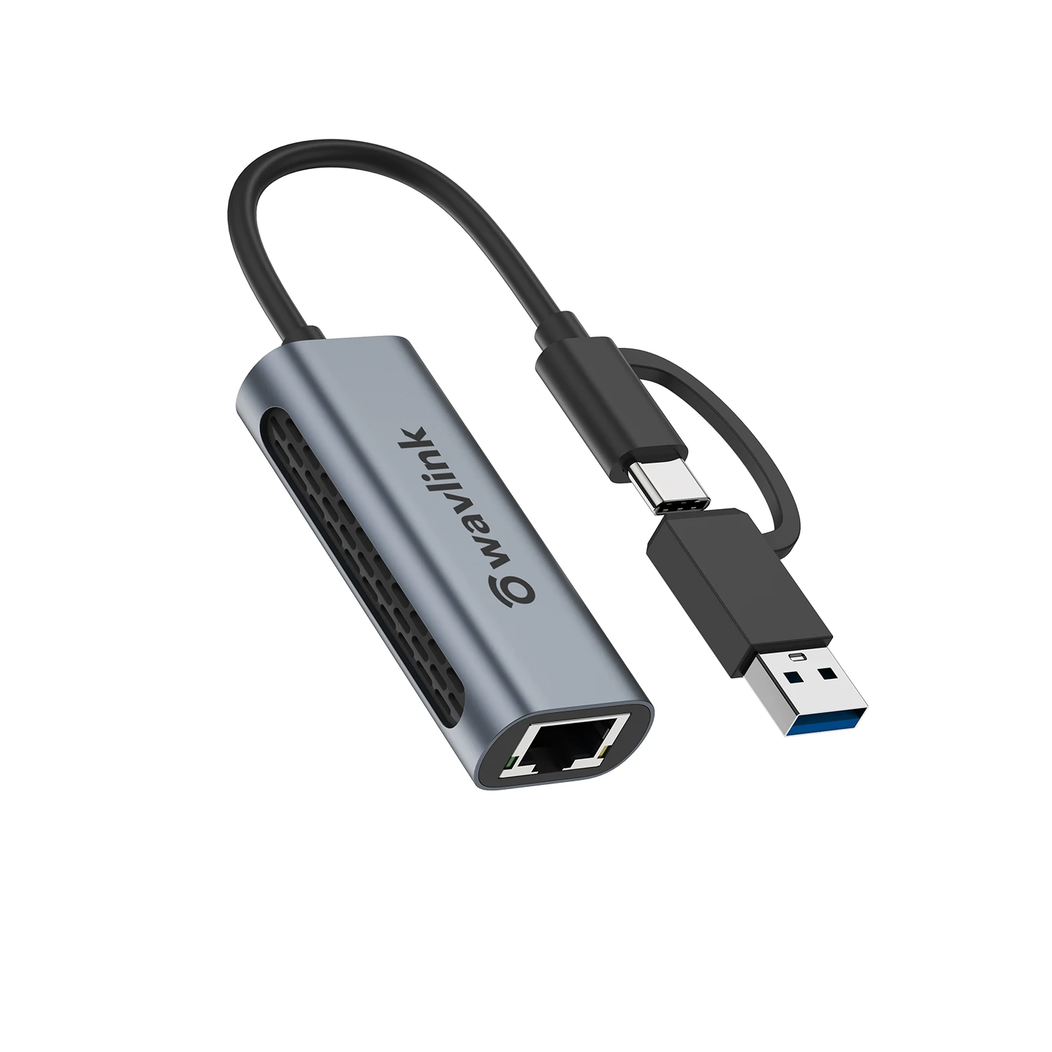 

USB-C и USB-A to2500 Мбит/с RJ45 LAN-конвертер Портативный 2,5-гигабитный Ethernet-адаптер для Microsoft Windows Mac OS iPadOS