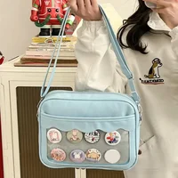 Japanese Harajuku Women's Ita Bag PU Transparent Pocket Itabag High School Girl Uniform JK Crossbody Shoulder Bag Handbag - Image 5