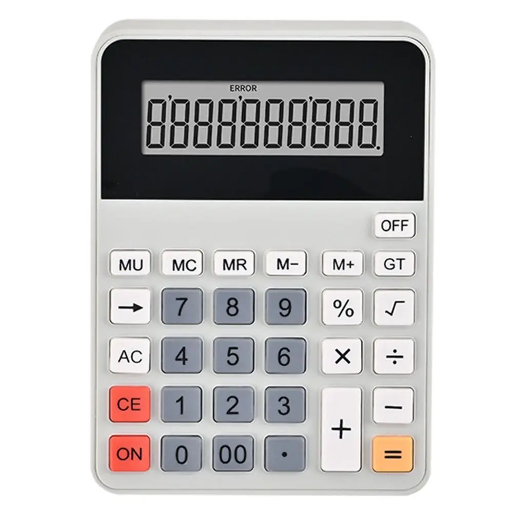 Multifunctional 12 Digits Calculator Battery Powered Large Screen Display Financial Accounter Calculator Efficient Calculation