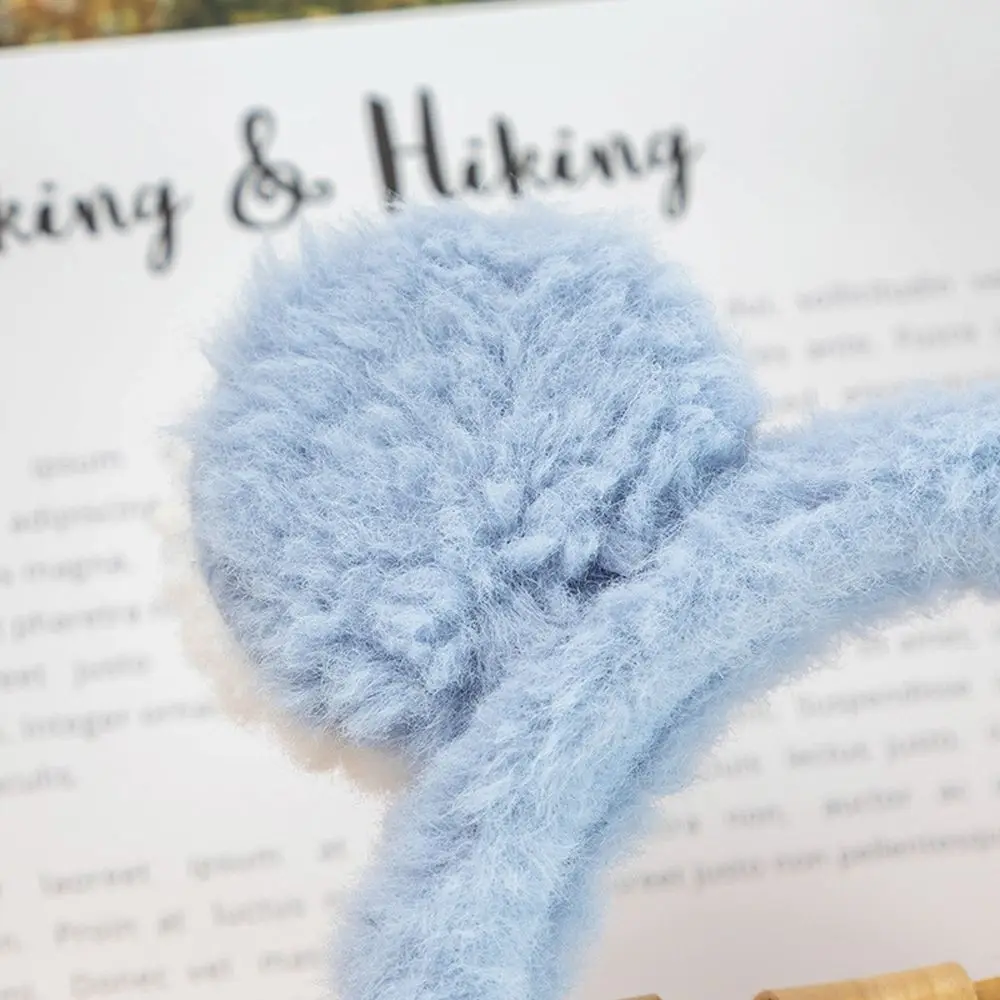 부드럽고 심플한 두꺼운 어린이 곰 귀 방풍 방한 헤드밴드 겨울 귀덮개 여성용 귀마개 한국 스타일