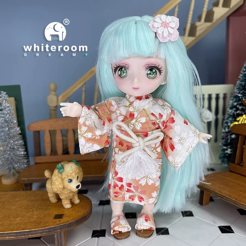 

Dolls For Girls Bjd Doll Toy BJD Mini Baby Toys 1/12 Anime Girl Cute Gift Body Big Eyes DIY Clothes Dress Up Birthday Present