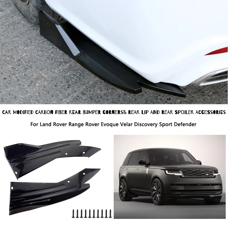 Rear Bumper Lip Diffuser Splitter Canard Protector Front For Land Rover Range Rover Evoque Velar Discovery Sport Defender