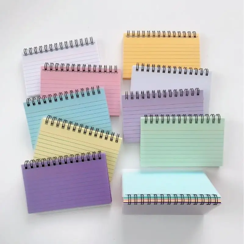 Simple Horizontal Line Color Tear-off  Card Small Notebook Coil Creative Sticky Note Message Word Note Small Notebook