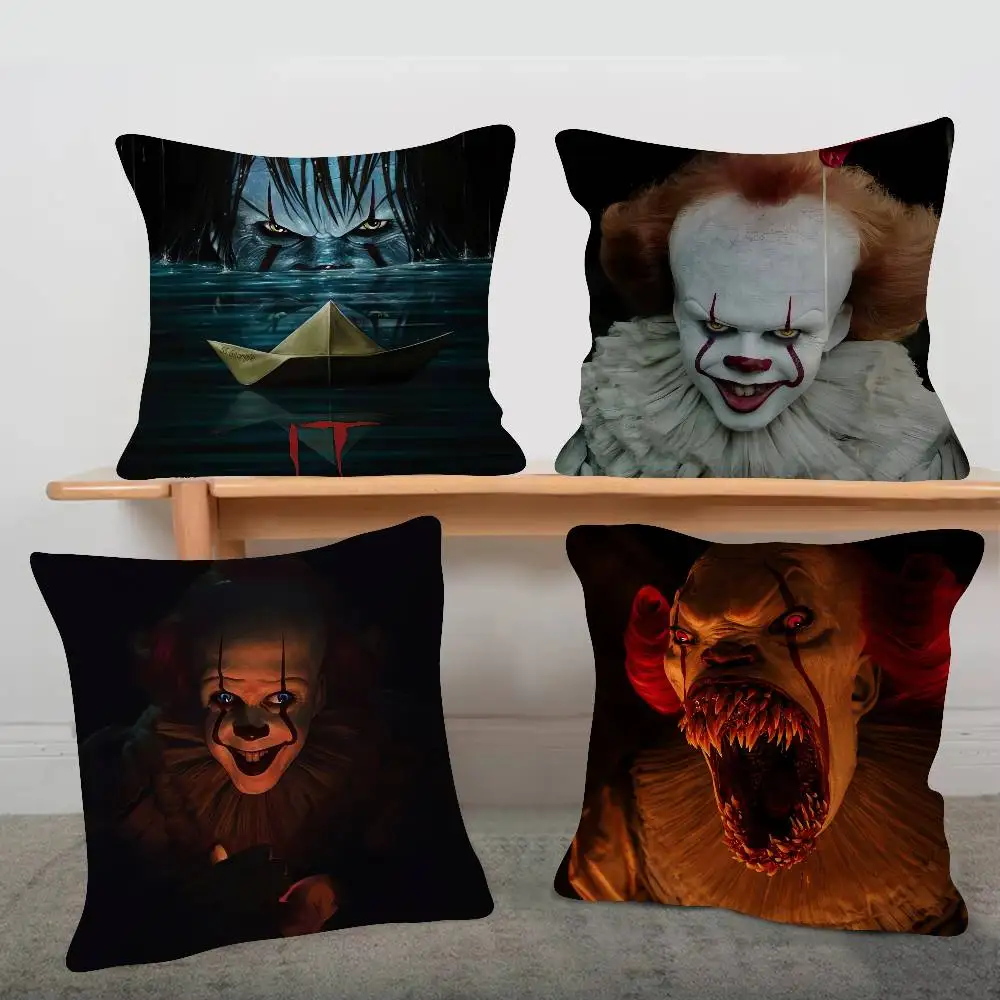 Movie IT It Chapter One Horror Soft Comfortable Pillow Case For Sofa Living Cat Room Home Office Retro Decor Protective Cover