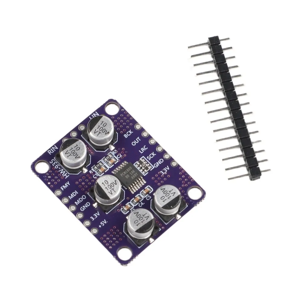 PCM1808-Based Analog Input Decoder Board for Audio Applications with Dual Power Supply 5V and 3. for 3v Requirements