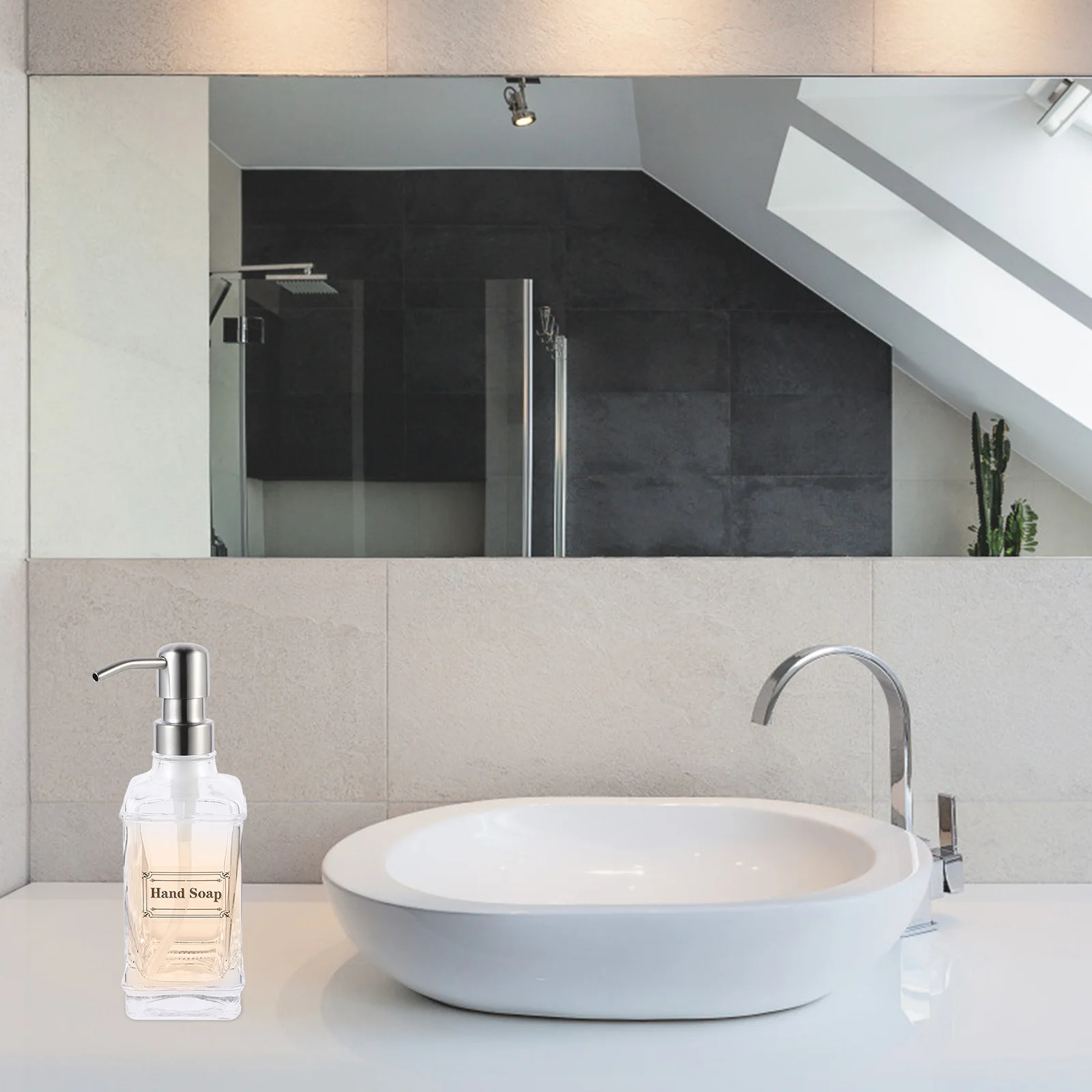 

Transparent Lotion Bottle Glass Dispenser Press Pump Storage Bottles Household Liquid Storage Containers Clear Simple