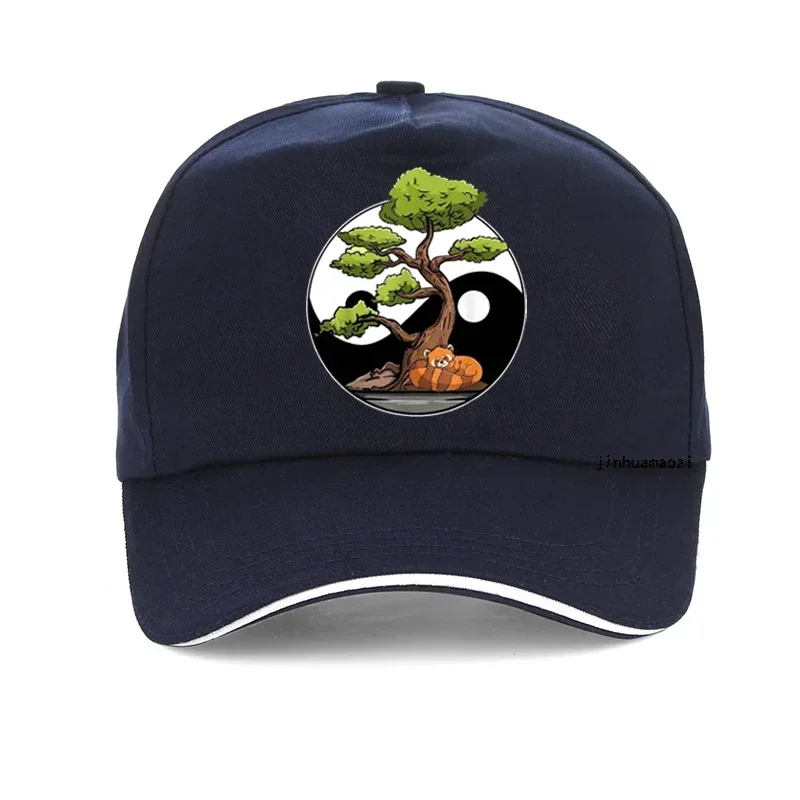 Yin Yaanng Bonsai Tree Japanese Pure Cotton Print Baseball Cap Men Yin Yaanng Bonsai Tao Taoism Spiritual Zen Meditate hat