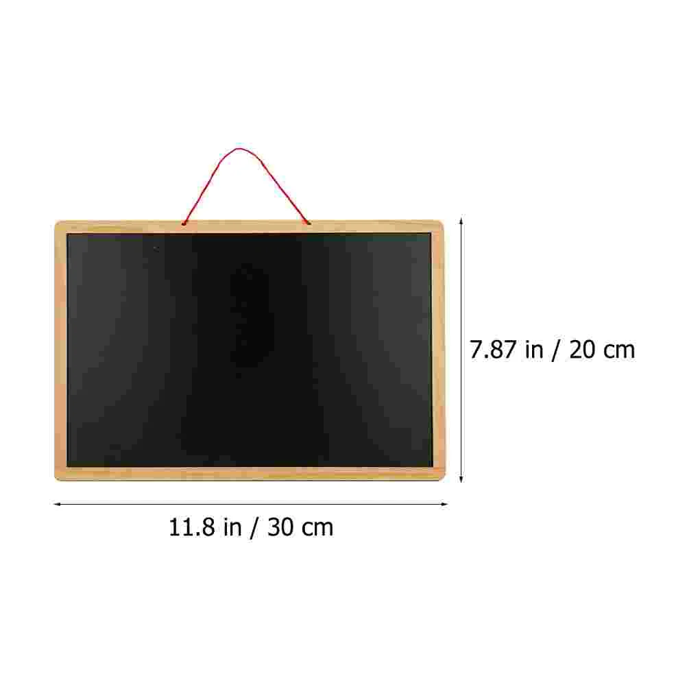 Hanging Blackboard Whiteboard Magnetic Wear-resistant Chalkboard Wood Small Wooden Double-sided