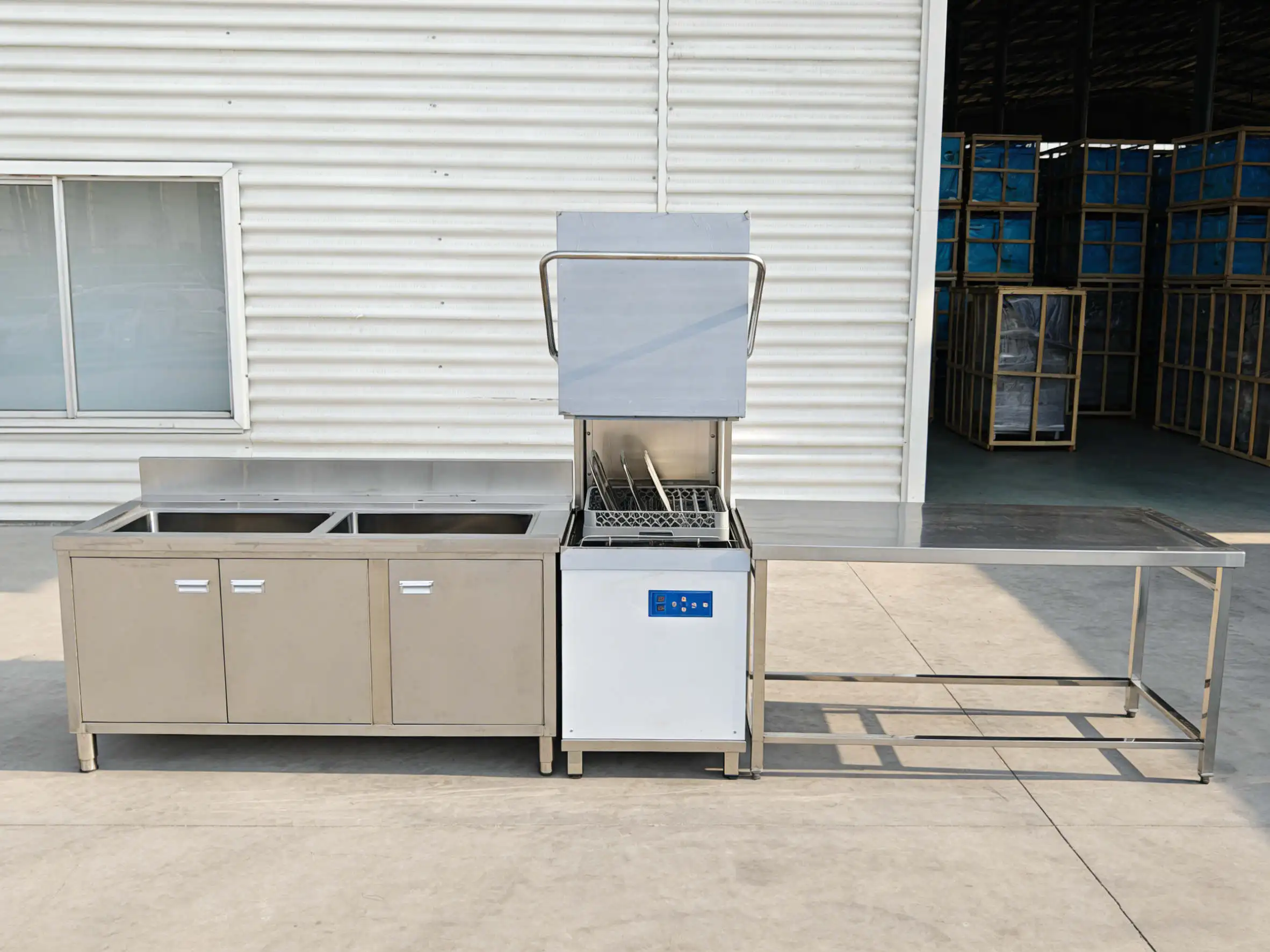 Industrial Electric Freestanding Commercial Dishwasher for Restaurant Hotel Use High Efficiency Stainless Steel Catering