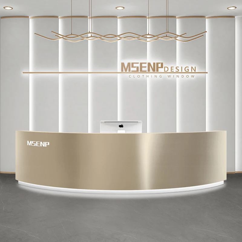 Vanity Reception Desks Salon Study Lectern Small Office Counter Long Reception Desk Luxury Mostrador Tienda Modern Furniture