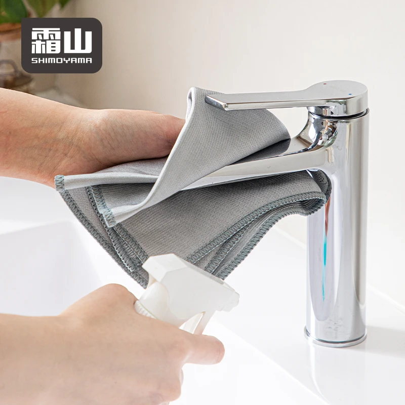 SHIMOYAMA Fiberglass Cleans Towels Rags Dry Use Mirror No Marks For Housekeeping Lint Free Cloth Rags Kitchen Microfibre 3 Pack