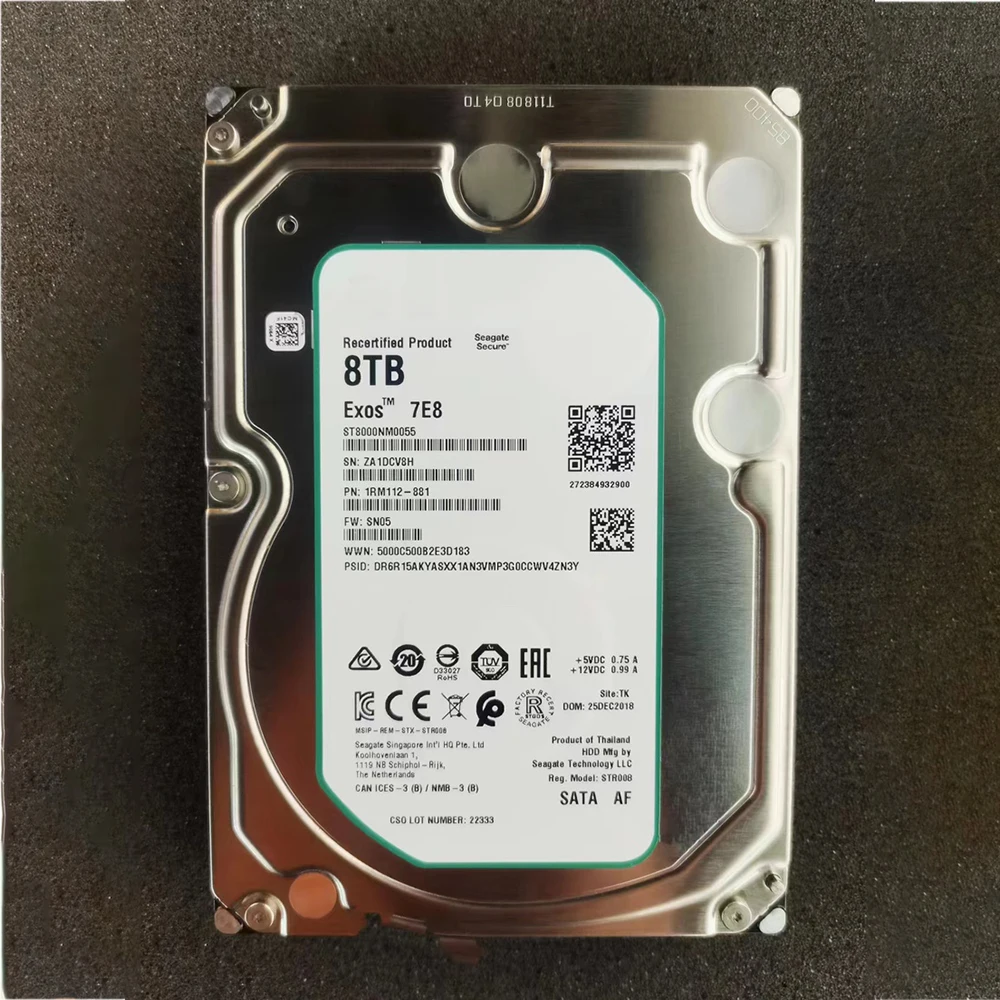 Disco duro Seagate de 8TB, 3,5 ", SATA, ST8000NM017B, ST8000NM000A, NM0055, NM000A