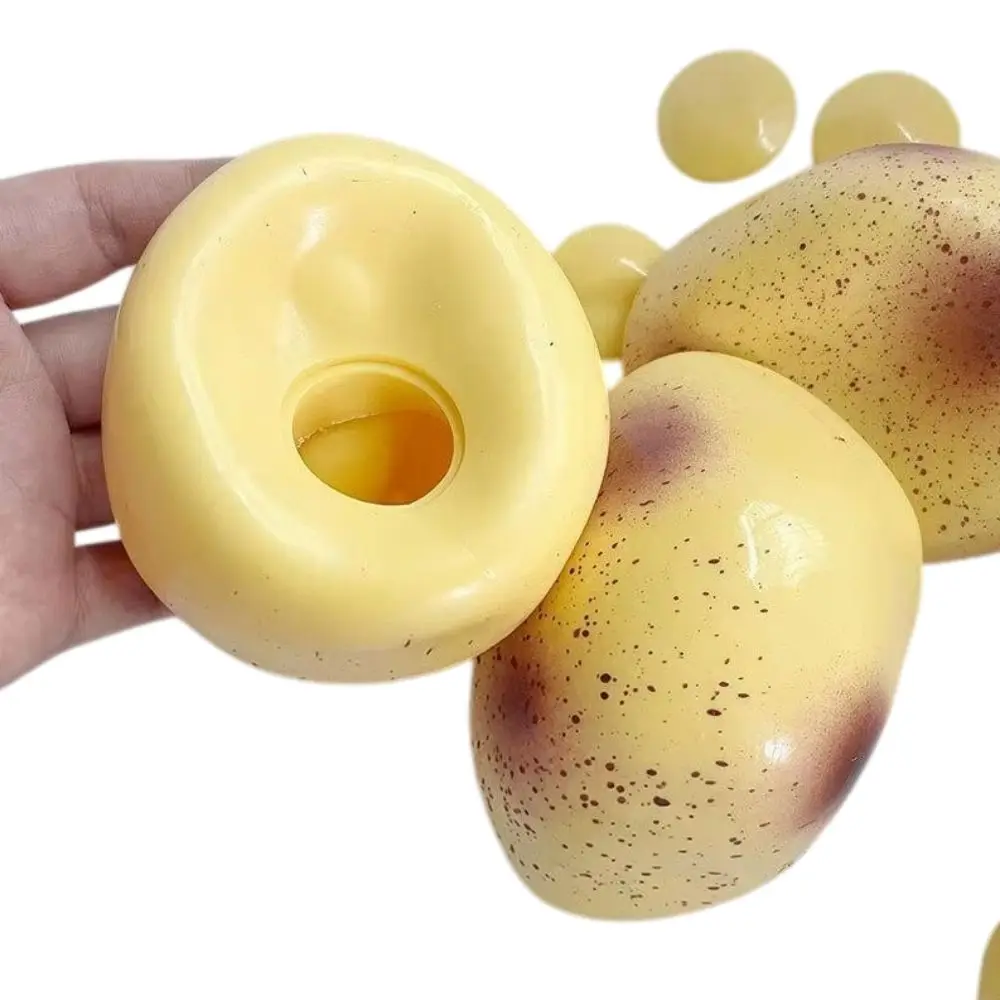 Potato DIY Empty Ball Skin Reusable Slow Rebound DIY Pressure Ball Kit Soft TPR With Lid Handmade Ball Skin Adults Beginners