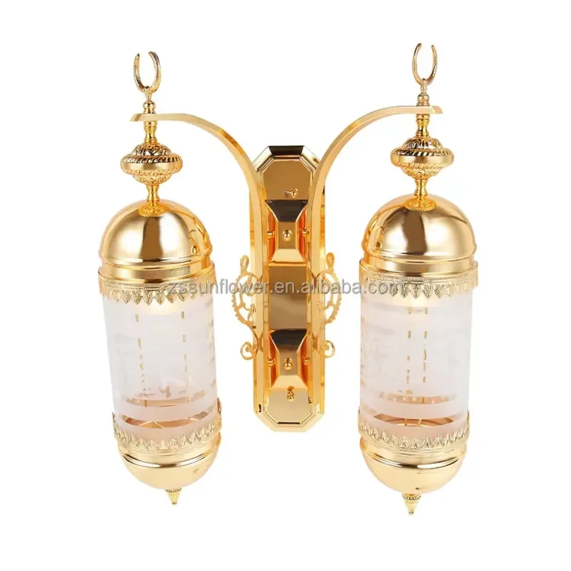 Modern Gold Wall Sconce Moroccan Style Indoor Lighting Fixture Elegant Metal Wall Lamp Holder for Living Room Bedroom Decor