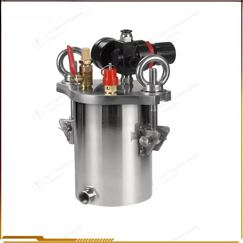 304 Stainless Steel Pressure Tank 1L Glue Dispensing Machine Storage Barrel with Pressure Regulating Valve Barometer