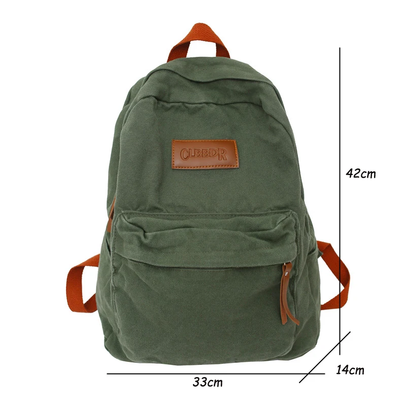 Imagem -06 - Homens Lona Verde Bolsa Moda Menino Menina Bonito Faculdade Mochila Masculino Feminino Livro de Viagem Mochila Legal Portátil Senhora Estudante Bolsas