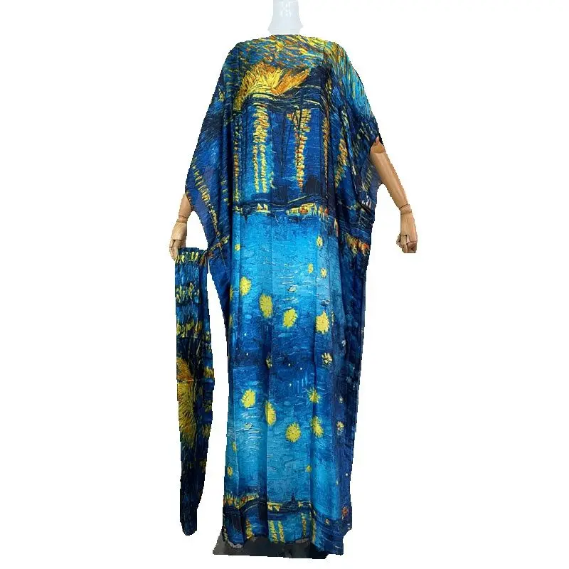 Vestidos africanos de Dubái para mujer, Abaya de moda musulmana, ropa nigeriana, Ankara Dashiki vestido largo, bata de caftán bordada, Djellaba