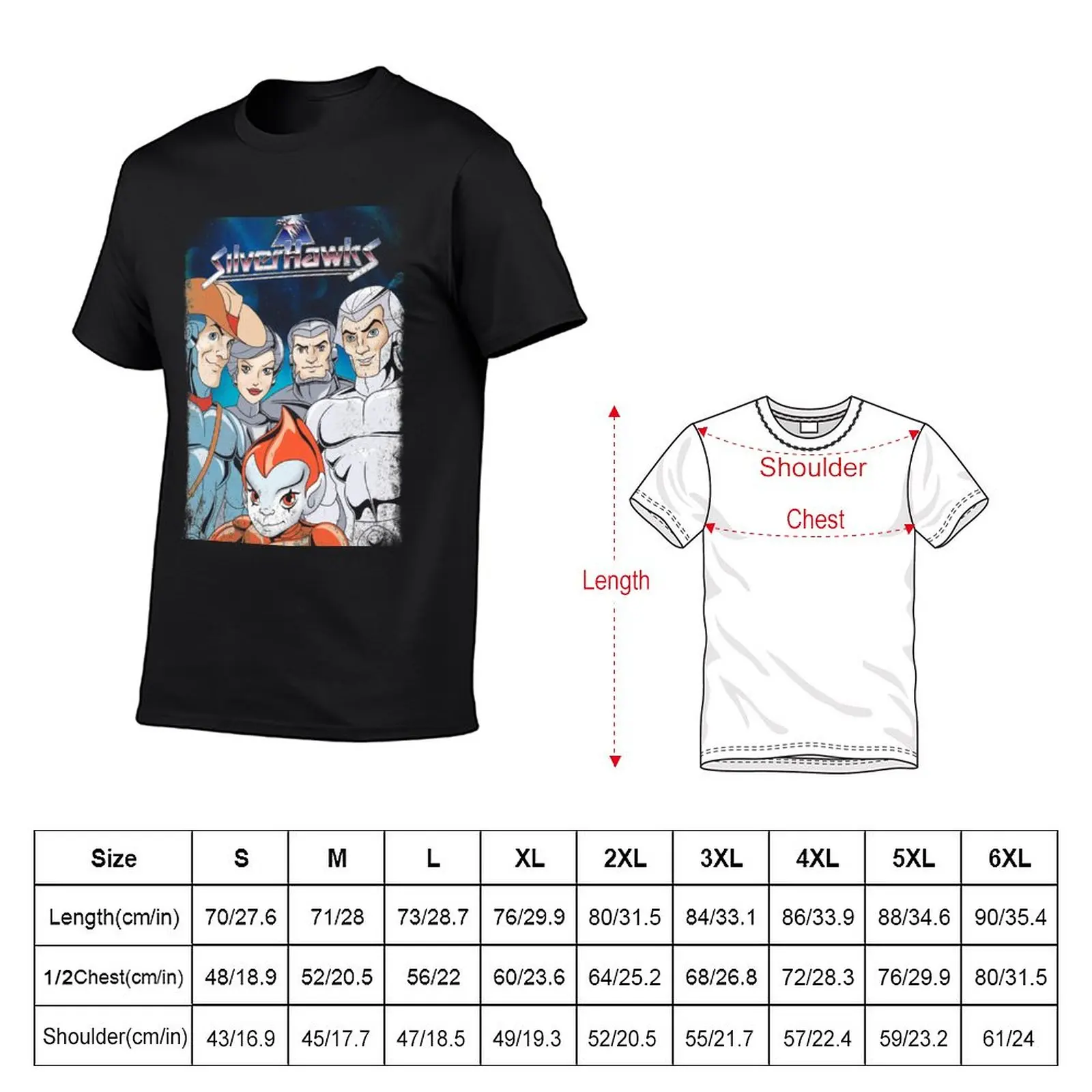 SilverHawks T-Shirt tees sports fans anime clothes oversizeds Men's t-shirts