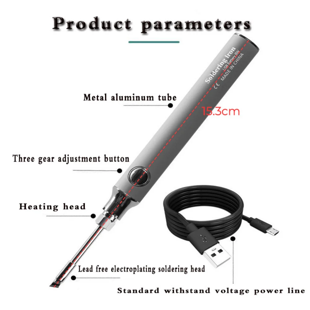 Professional Wireless Soldering Iron 8W USB Fast Charging Electric Solder Iron Portable Household Welding Solder Repair Tools