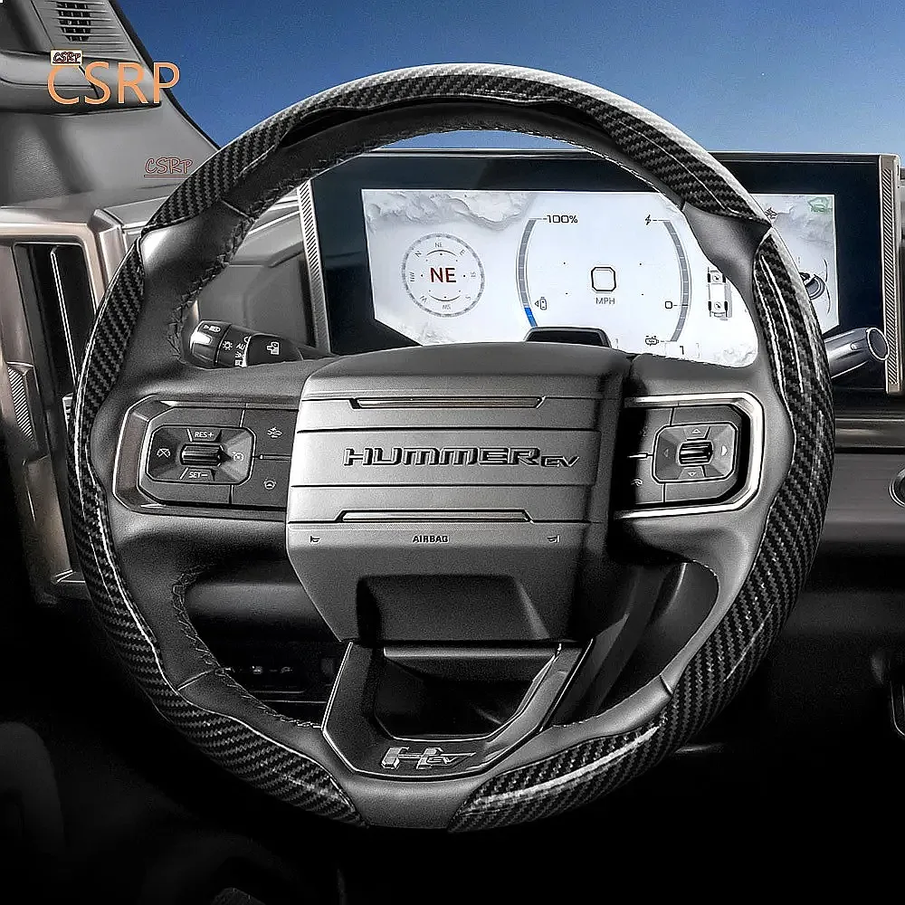 Suitable for GMC Carbon Fiber Steering Wheel Cover Quick Release Durable Black Silver White
