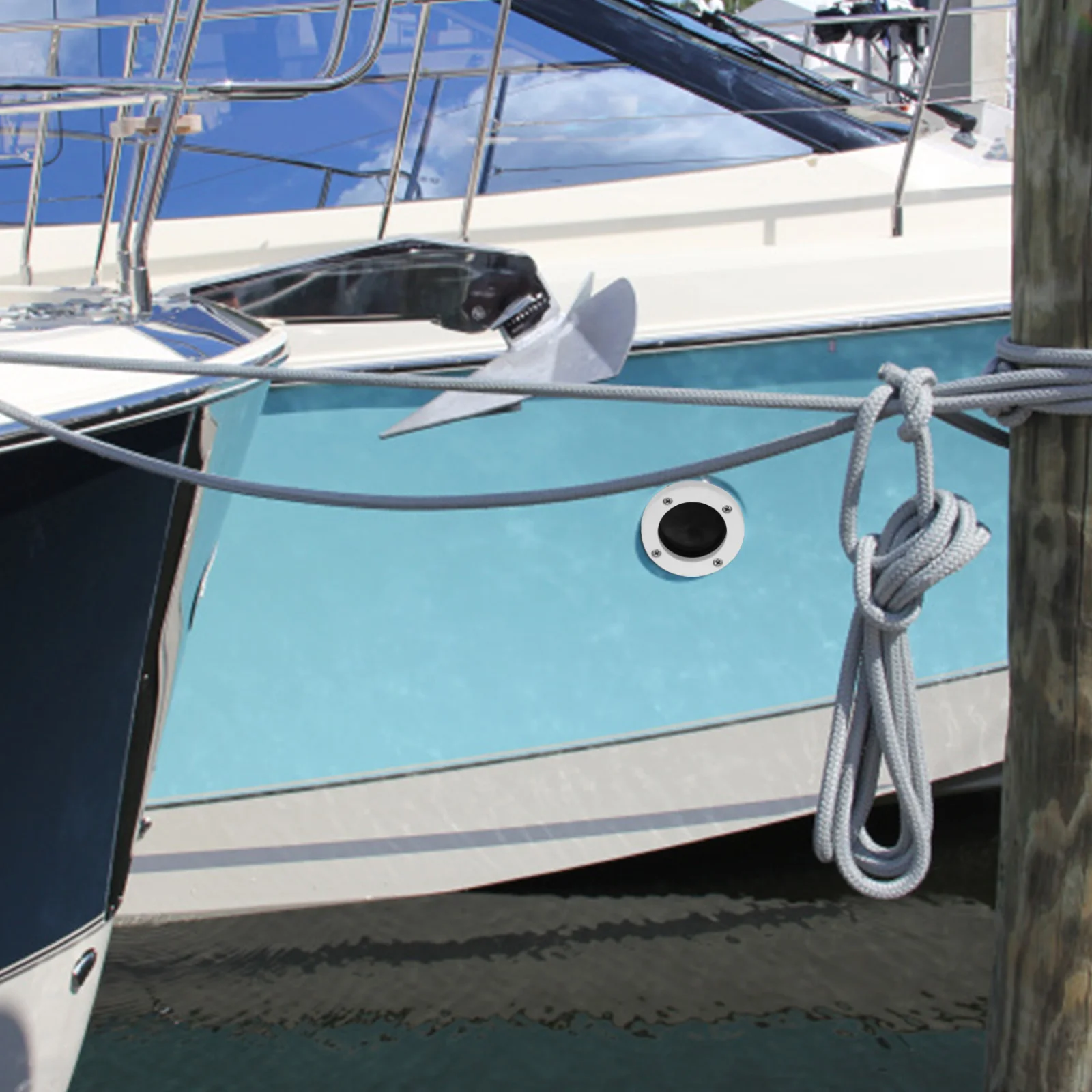 Above Water Line As Shown In The Figure Marine Drain Valve Secure Fit Water Management Cockpit Drainage Solution