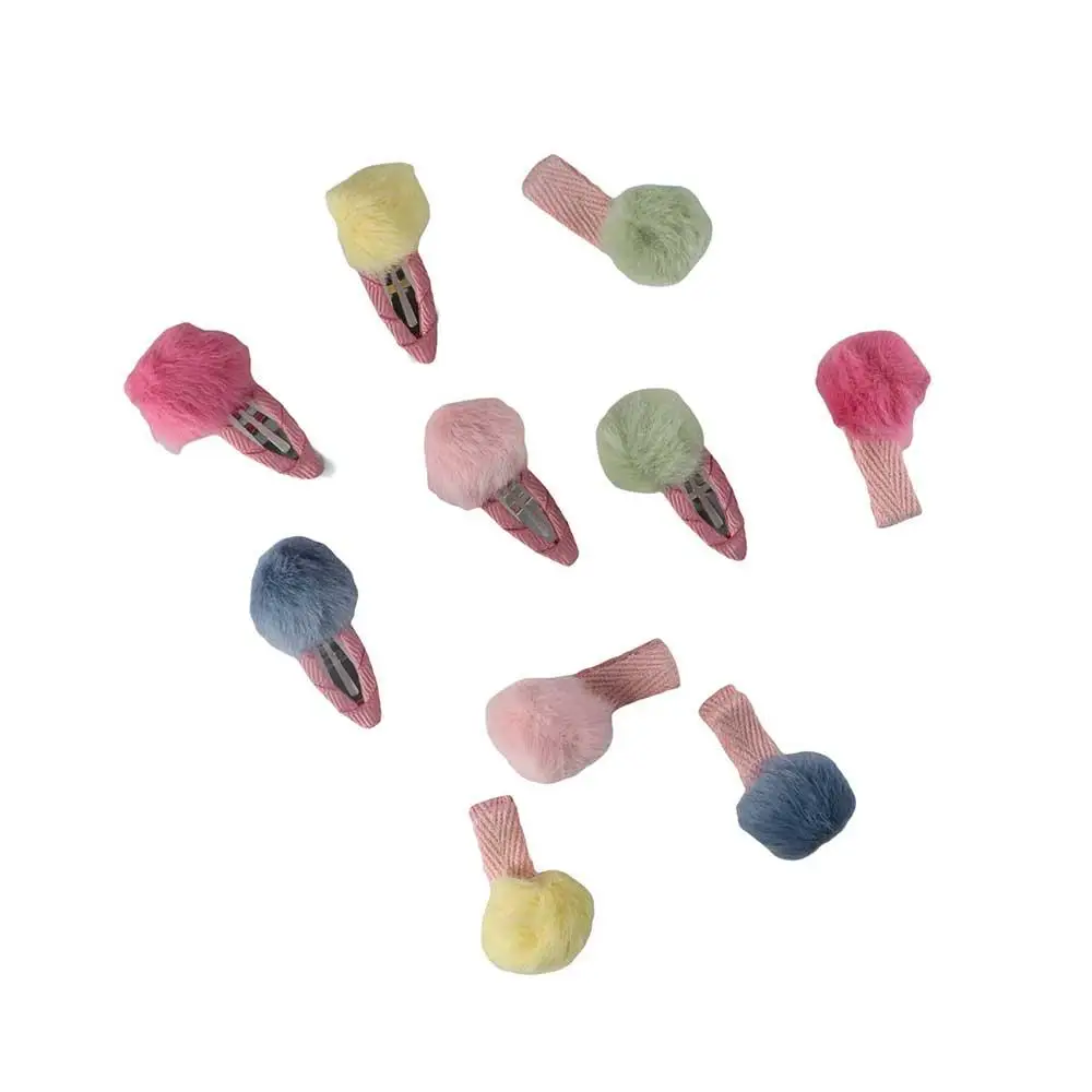 

Children Hair Accessories Fur Small Pompom Hair Gripper Mini Ball Hair Clip Hairclips Hairpins Barrette