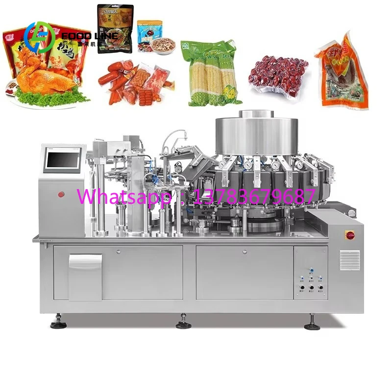 Customized Multi-function Automatic Food Sandwich Lemon Slices Fruit Dry Corn Flakes Snack Solid  Vacuum Packaging Machine