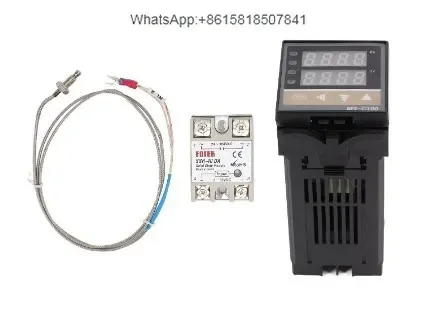 Thermostat 3-piece set 0-400 ℃ Thermostat AC85V-265V (REX-C100FK02-V * AN) + 1m