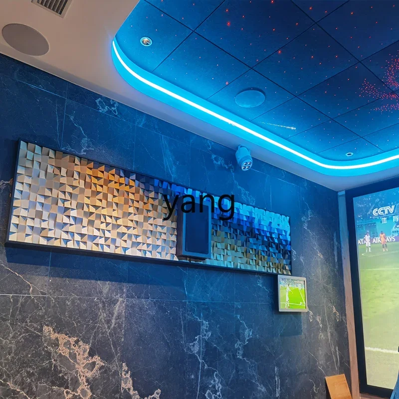 لوحة نشر غرفة الصوت والفيديو LTT من الخشب الصلب ثلاثي الأبعاد جدار خشبي ممتص للصوت لوحة جدارية للأريكة