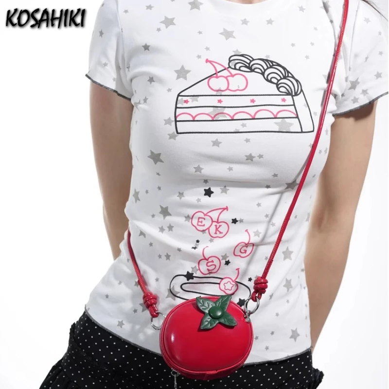 

Fashion All Match Patchwork Earphone Case Y2k Aesthetic Harajuku Purses and Handbags Casual Women Mini Shoulder Crossbody Bags