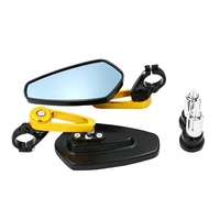 2Pcs Motorcycle Bar End Side Rearview Mirror Universal Motorbike Bike Handlebar Rear View Mirrors Universal