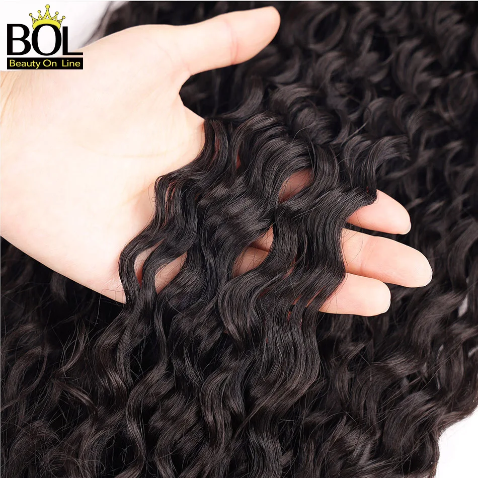 BOL Synthetic Curly Ponytail Extension Kinky Curly Hairpiece 30inches Soft Long Drawstring Water Wave Ponytail for Women
