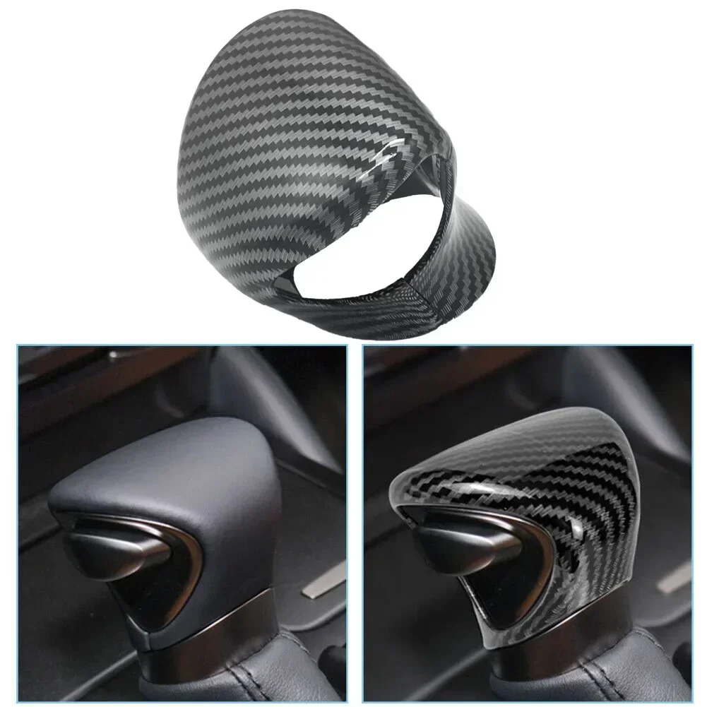 1Pcs ABS Carbon Fiber Interior Gear Shift Knob Cover Trim Car Inner Gear Shift Lever Handball Accessories For Lexus ES UX LX